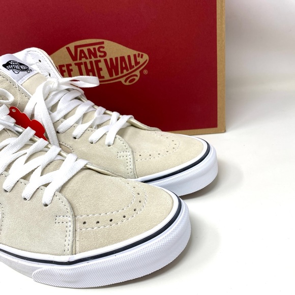 VANS SK8-HI TURLEDOVE Suede Canvas Cream Women’s Sneakers VN0A5JMJ8NL - Picture 7 of 8